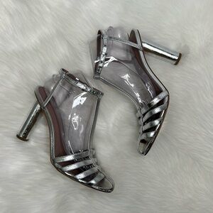 Diane Von Furstenberg Silver Sandals